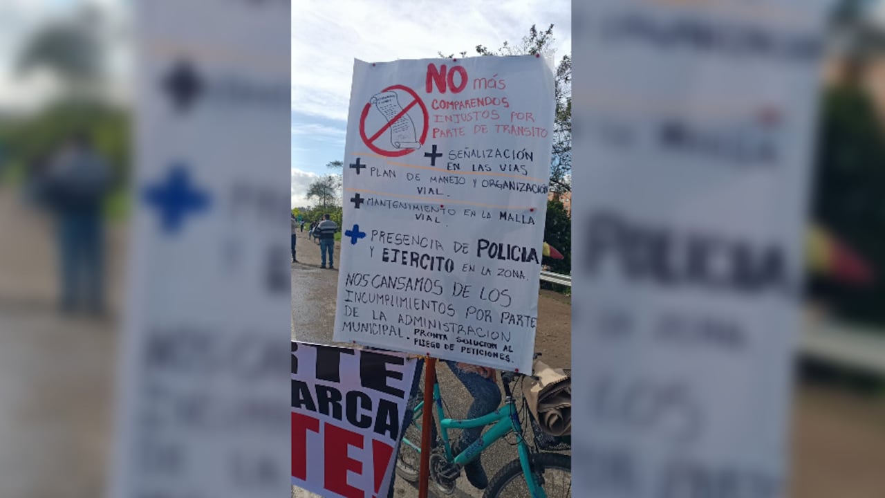 Las protestas en Madrid (Cundinamarca)