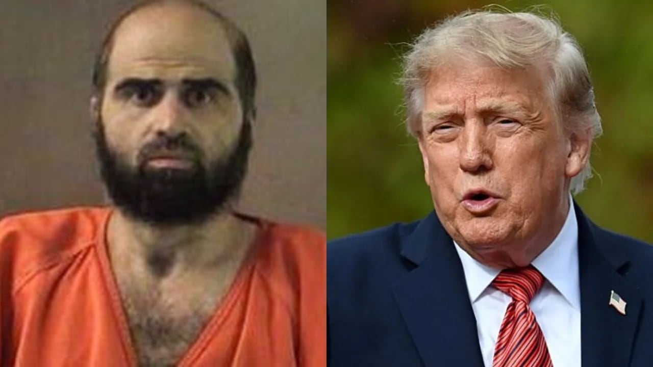 Nidal Hasan y el presidente Donald Trump.