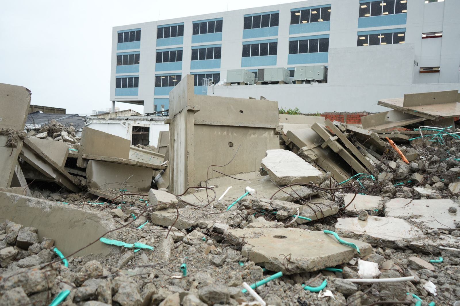 Ruinas del edificio Aquarela de Cartagena.