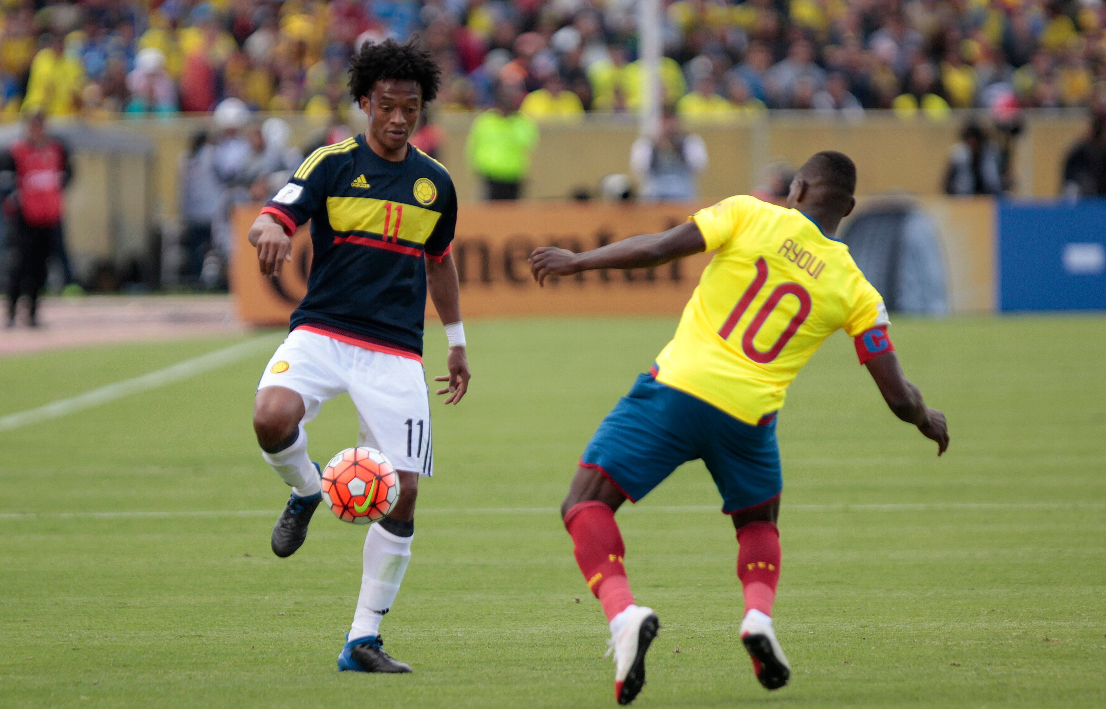 Imagen del triunfo colombiano en Ecuador.