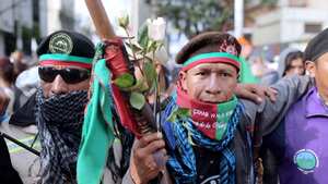 líder social y coordinador de la guardia indígena Albeiro Camayo, quien en enero de 2022 fue asesinado, en el resguardo de Las Delicias, ubicado en el municipio de Buenos Aires, Cauca.