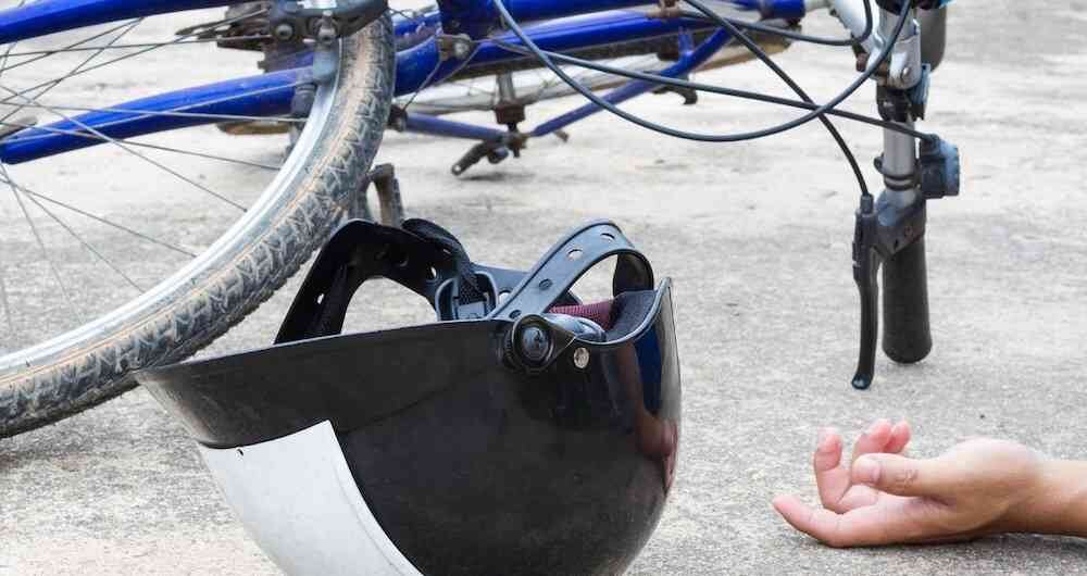 Foto ilustrativa accidente de bicicleta.