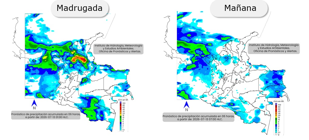 Chocó, Valle, Cauca y Nariño figuran entre las zonas con mayor probabilidad de lluvias.