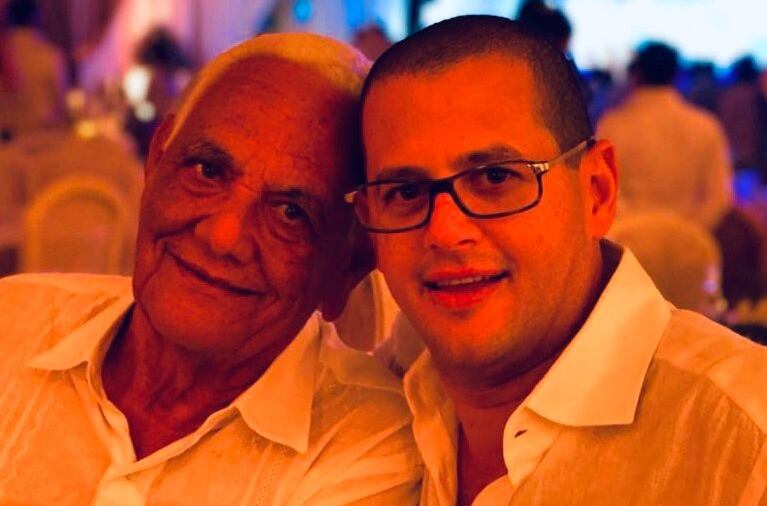 A la derecha Raúl José Lacouture, junto Heriberto Urbina el ganadero secuestrado