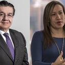 El actual ministro de Salud, Fernando Ruiz, y la próxima jefe de la cartera, Carolina Corcho.