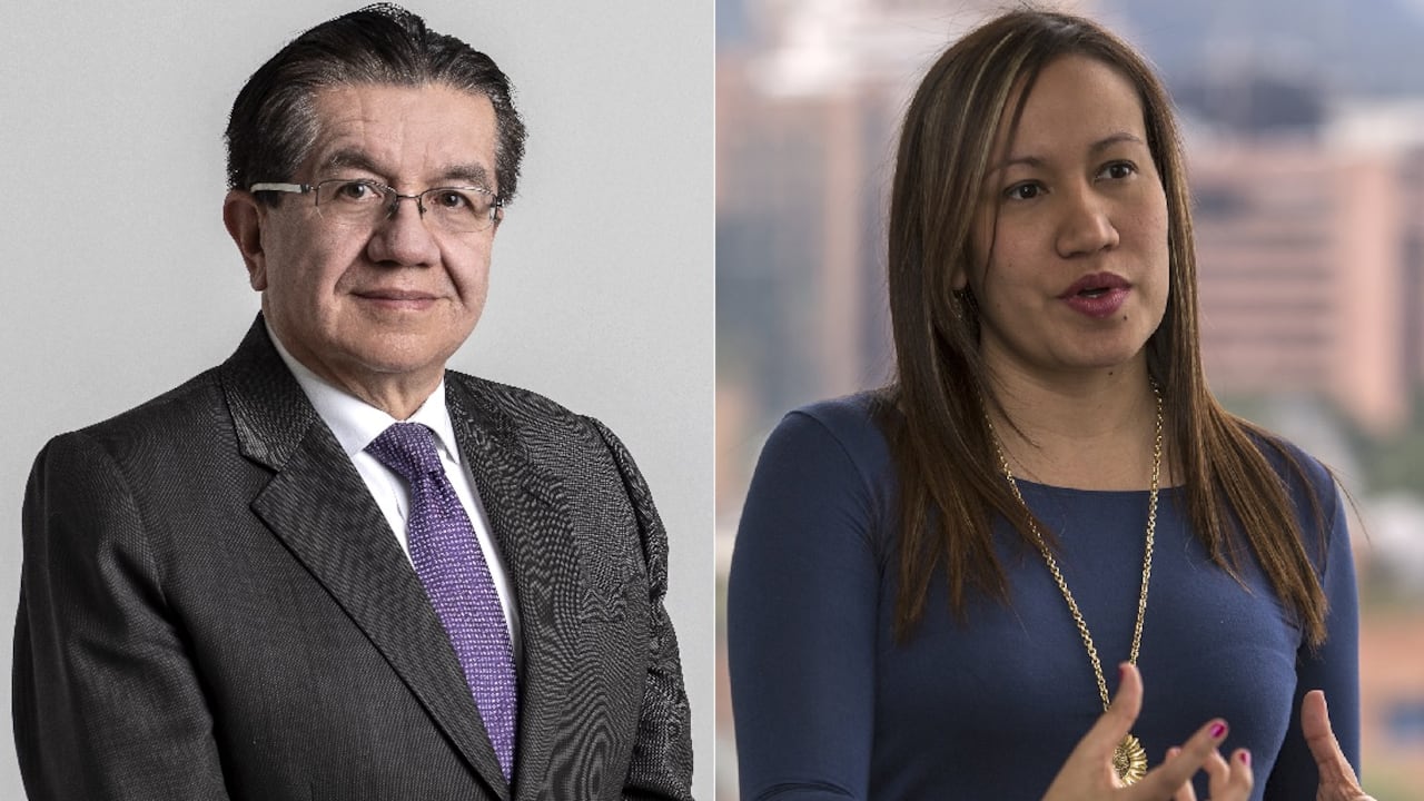 El actual ministro de Salud, Fernando Ruiz, y la próxima jefe de la cartera, Carolina Corcho.