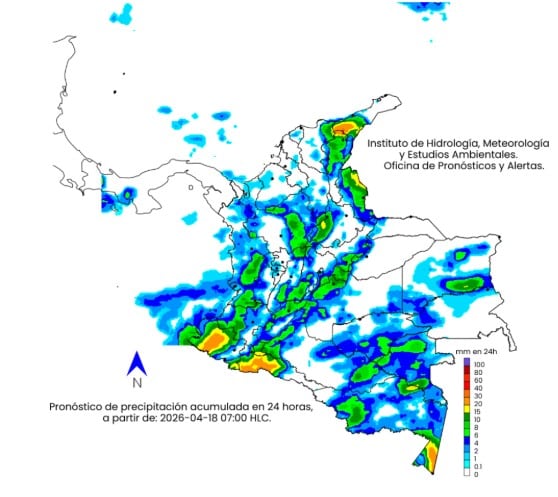 Pronóstico del clima jueves 18 de abril