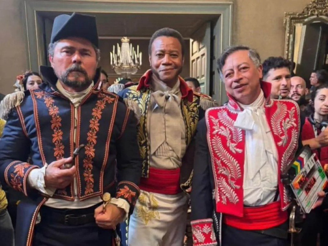 Gustavo Petro junto a Cuba Gooding Jr.