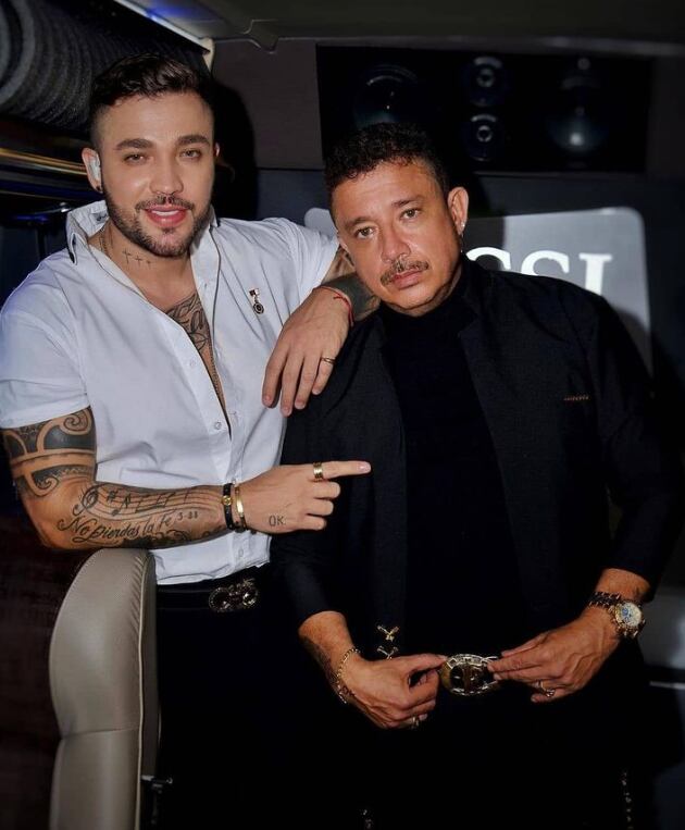 Jessi Uribe y su papá