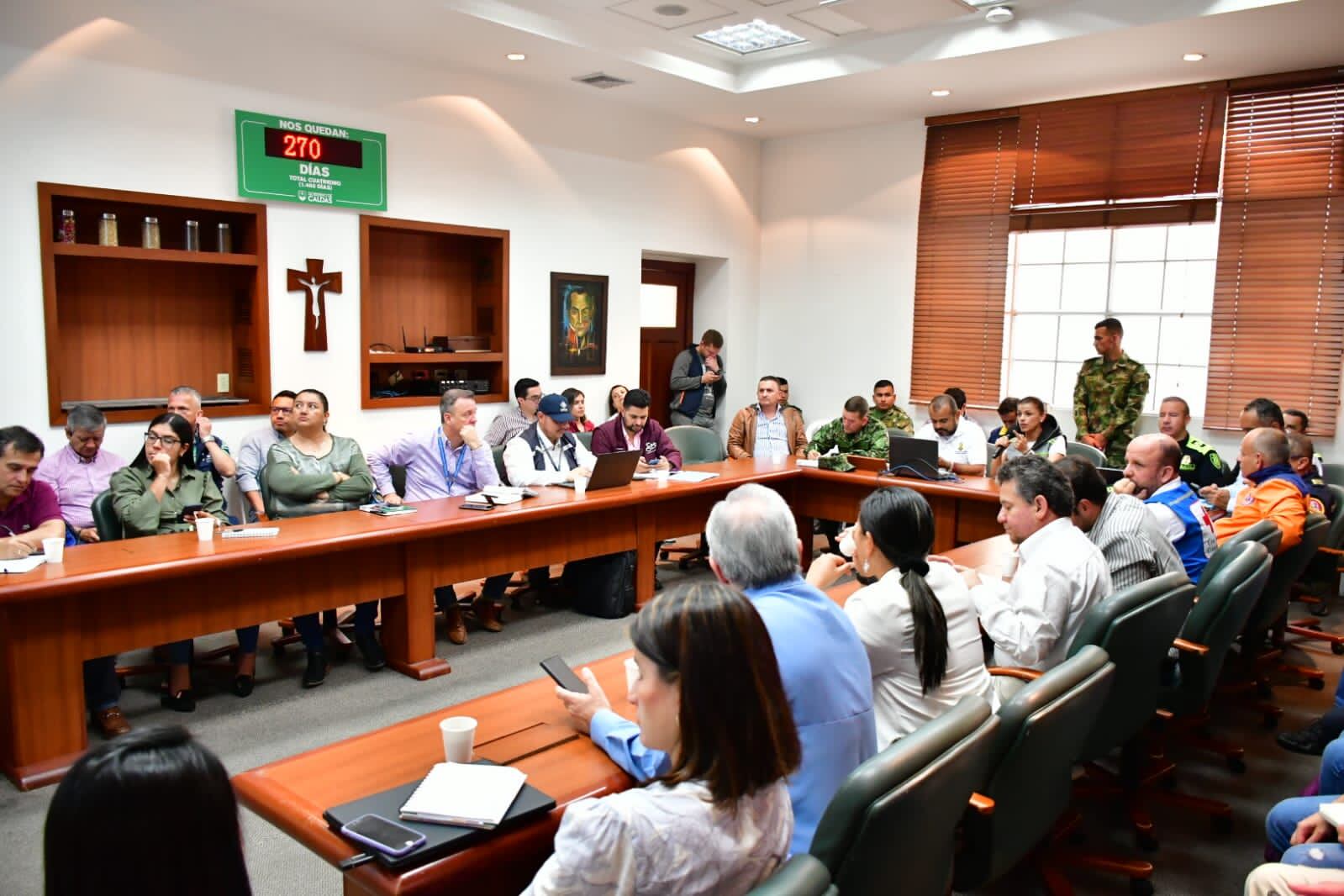 Consejo de gestión del riesgo de desastre en Caldas.
