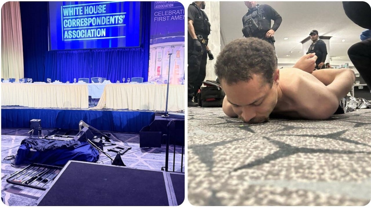 El presunto atacante del tiroteo en la Cena de Corresponsales de la Casa Blanca fue arrestado por el Servicio Secreto cerca del área de seguridad del Washington Hilton.