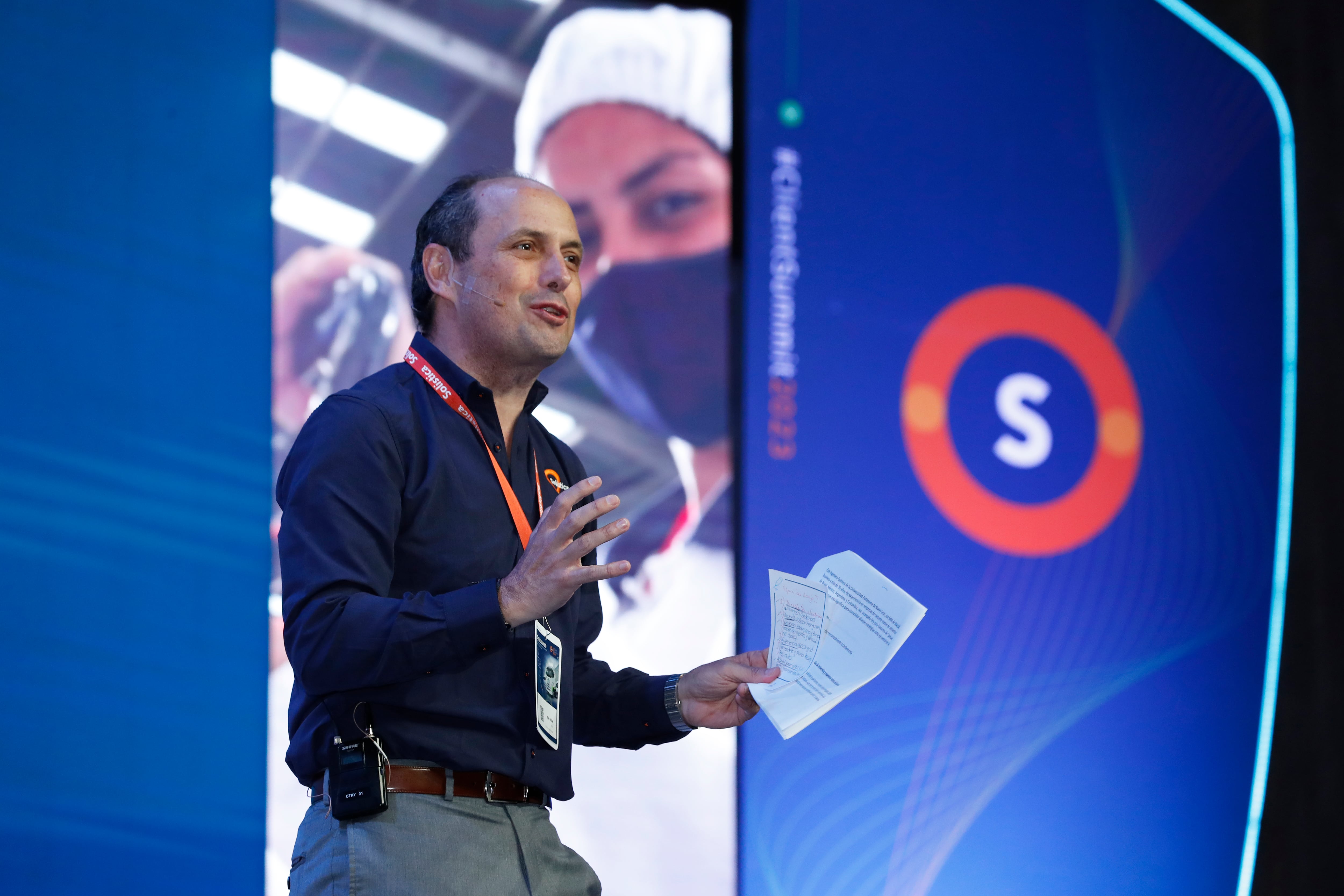 Jorge Bayona, CCO de Solistica, durante el Clients Summit 2023.