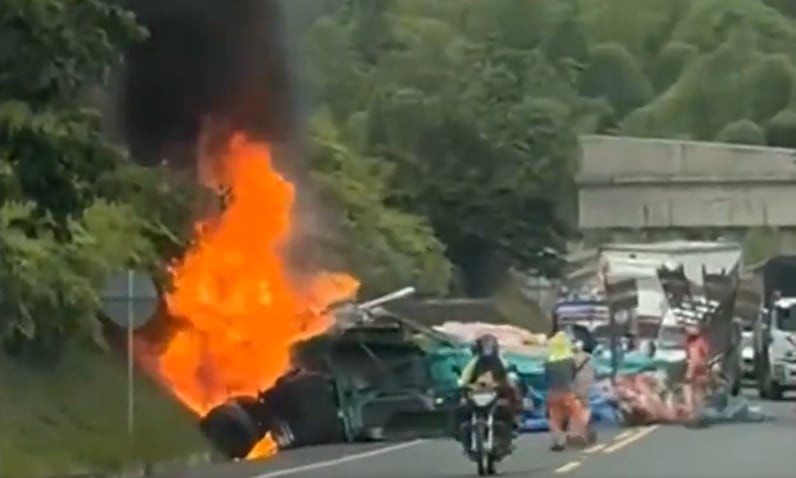 El accidente en la vía Panamericana