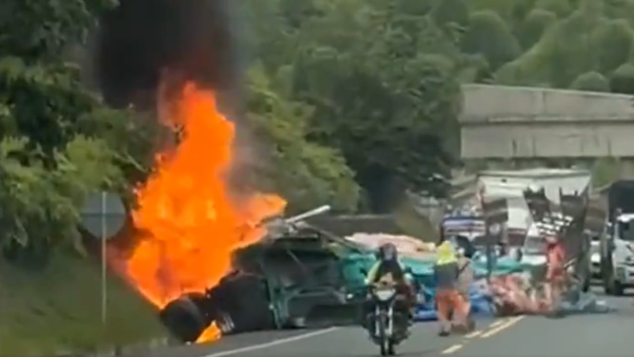 El accidente en la vía Panamericana.
