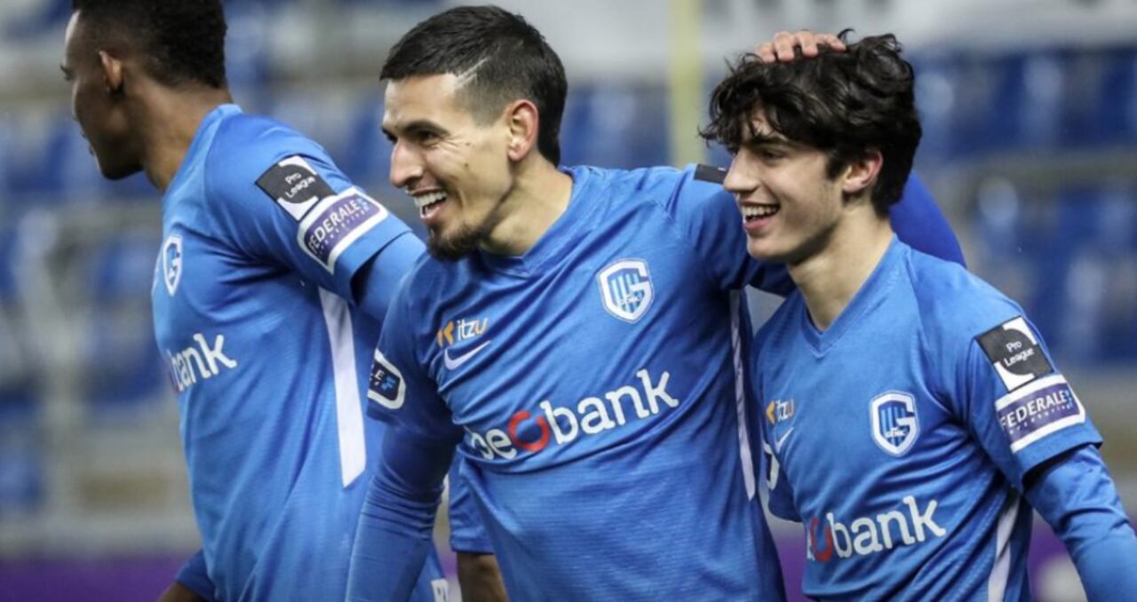 Daniel Muñoz y su primer gol en Bélgica. Foto: GENK OFICIAL
