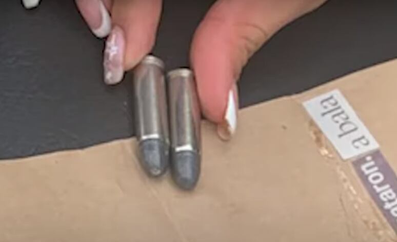 Estas son las balas que iban con el panfleto.