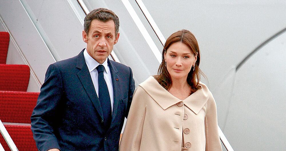 Nicolas Sarkozy y su esposa, Carla Bruni. Foto: Getty Images