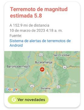 Alerta enviada por el sistema de Google.