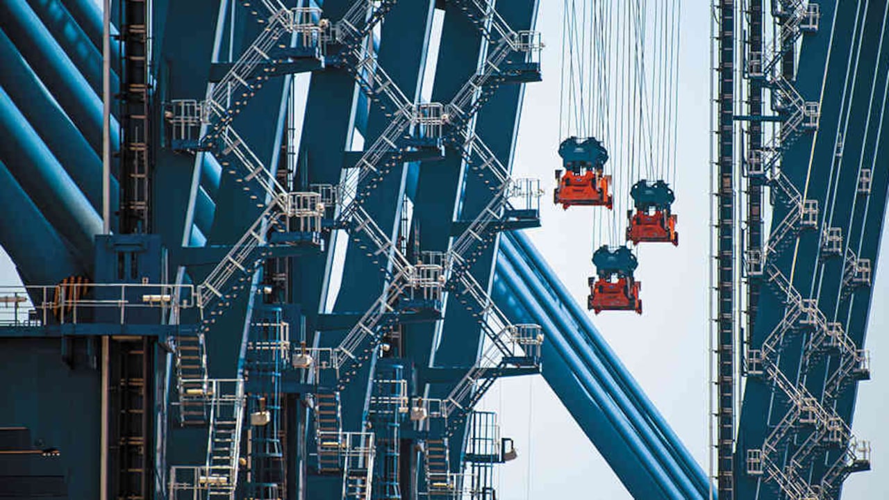 Grúas Pórtico en operación.