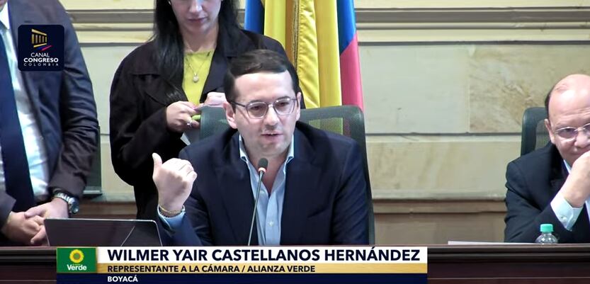 Wilmer Castellanos, congresista que presidió el debate de la reforma tributaria.