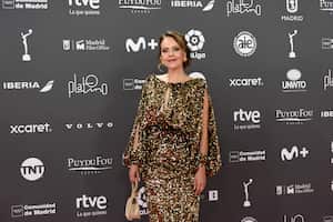 MADRID, 22 de abril de 2023.- Alfombra Roja Premios Platino. En la foto: Cristina Umaña. (Colprensa-Premios Platino).