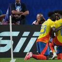 Celebración de Colombia en las semifinales de la Copa América 2024 ante Uruguay.