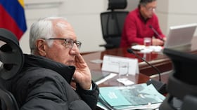 Guillermo Alfonso Jaramillo, ministro de Salud, junto a Gustavo Petro, presidente de Colombia, el 13 de febrero de 2026, en Bogotá