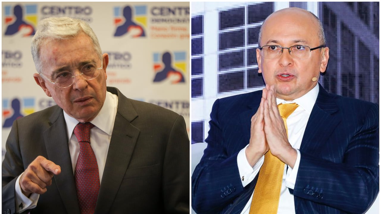 Expresidente Álvaro Uribe y exfiscal Eduardo Montealegre