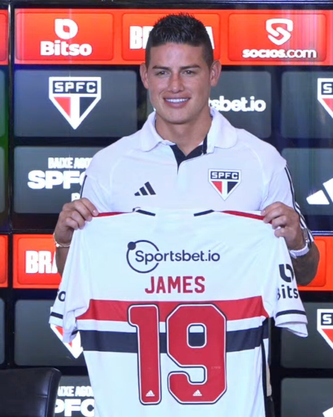 James Rodríguez usará el dorsal 19 de Sao Paulo.