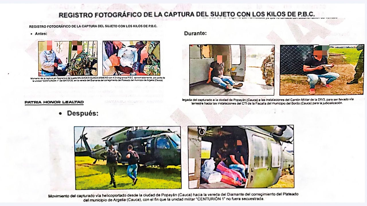El general Mejía ordenó el uso de helicópteros para liberar a un capturado por tráfico de cocaína.