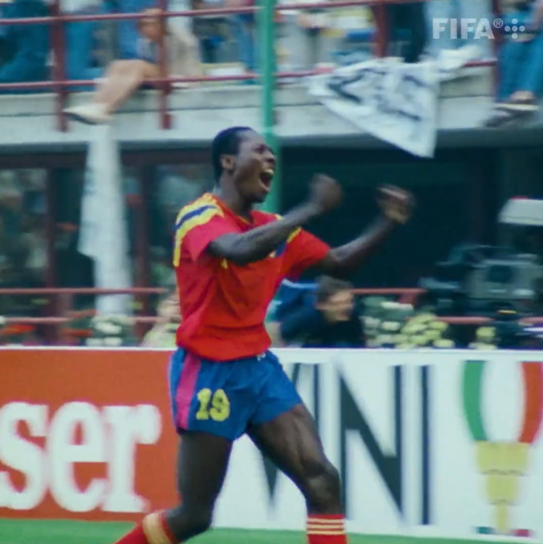 Freddy Rincón anotó un gol histórico en la fase de grupos.