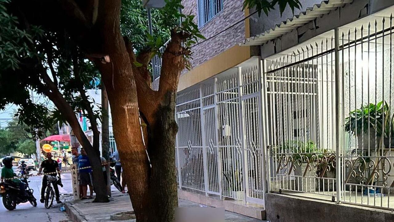 Sitio del doble crimen en el sur de Barranquilla.