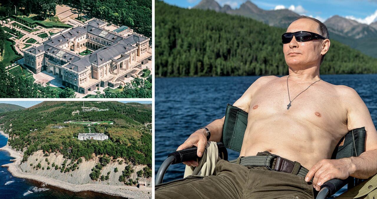 El palacio de Putin, con vista al mar Negro, costó 1.000 millones de dólares y es una especie de Versalles moderno, con helipuerto y pista de hockey.