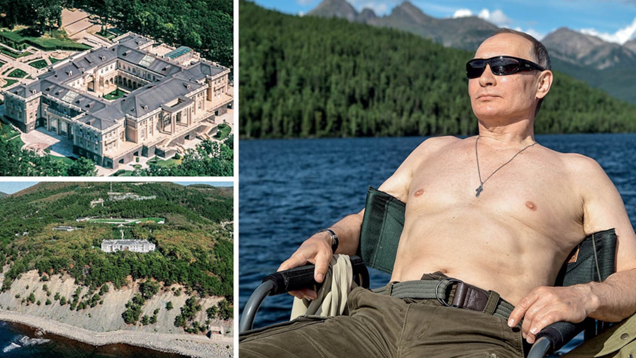 El palacio de Putin, con vista al mar Negro, costó 1.000 millones de dólares y es una especie de Versalles moderno, con helipuerto y pista de hockey.