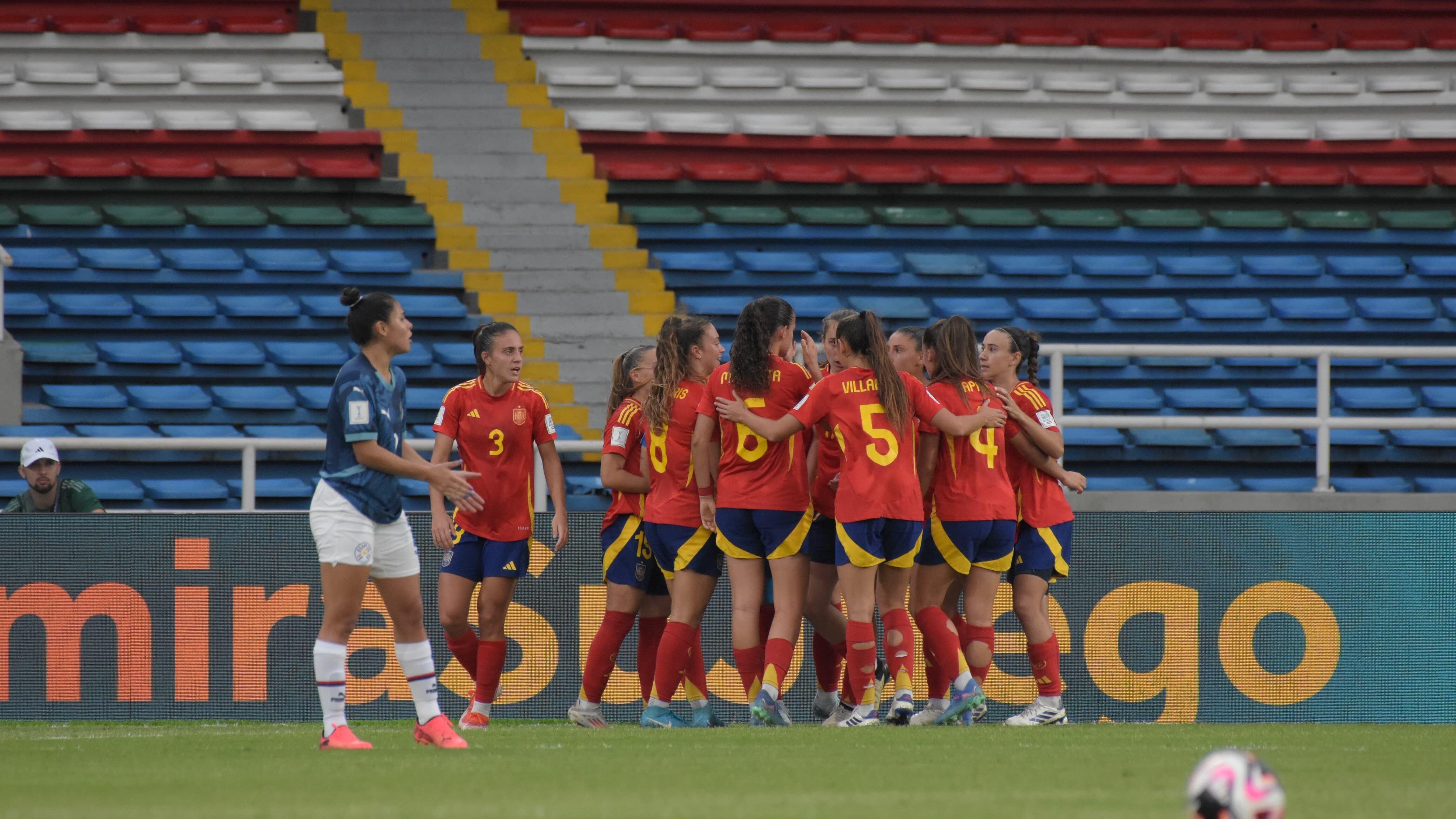 España vs Paraguay - fecha 2 grupo C - Mundial Femenino Sub-20.