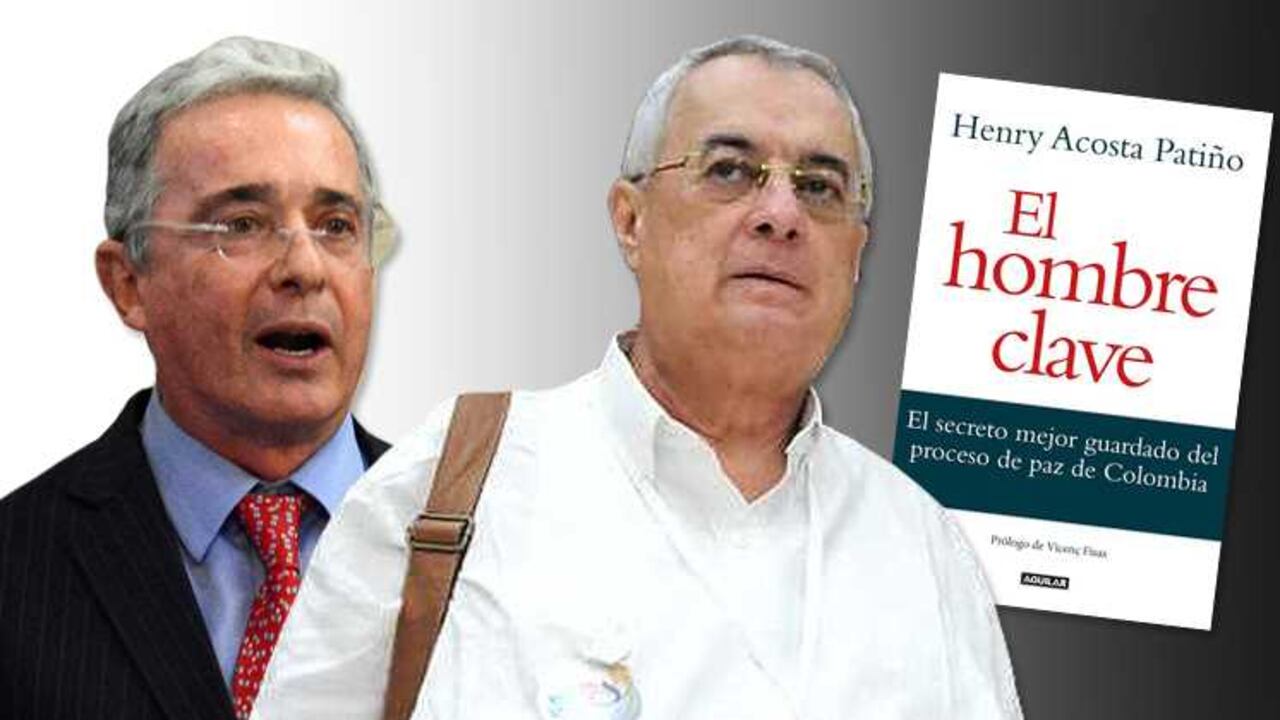 Senador Álvaro Uribe y el empresario Henry Acosta.