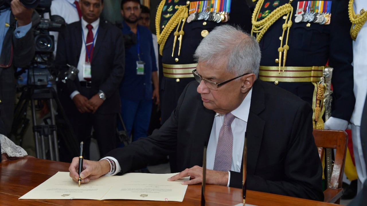 El nuevo presidente electo de Sri Lanka, Ranil Wickremesinghe.