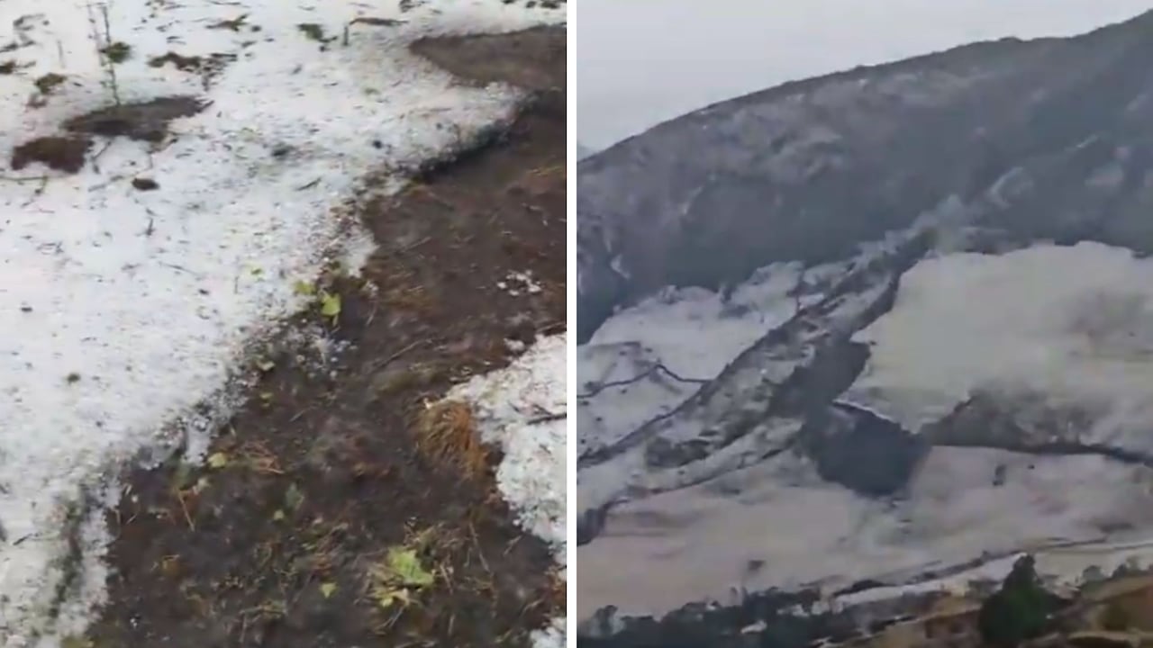 Imagen granizada en Guaca, Santander