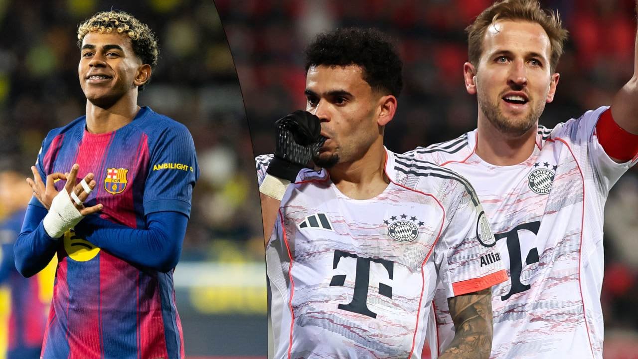 Lamine Yamal, Luis Díaz y Harry Kane.