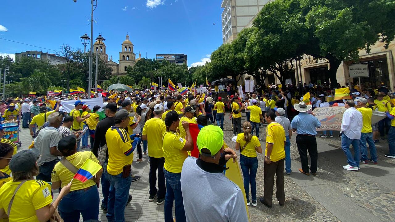 La concentración se llevó a cabo en el Parque Santander, en Cúcuta.