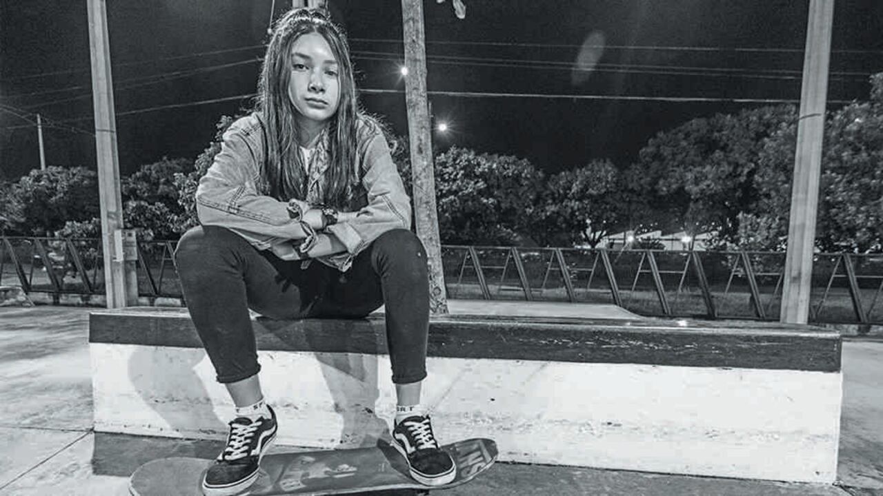 "En Itagui no hay parques así. Este es el más cercano y el que más me gusta", dice Sofía Orozco, una aficionada que no se pierde una noche de skate en el Viga.