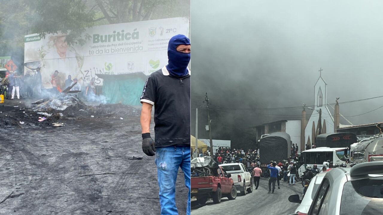 Bloqueos en el municipio de Buriticá, Antioquia.