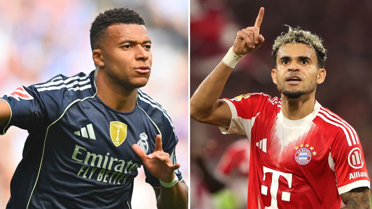 Kylian Mbappé y Luis Díaz, figuras que participarán este año en la Champions League