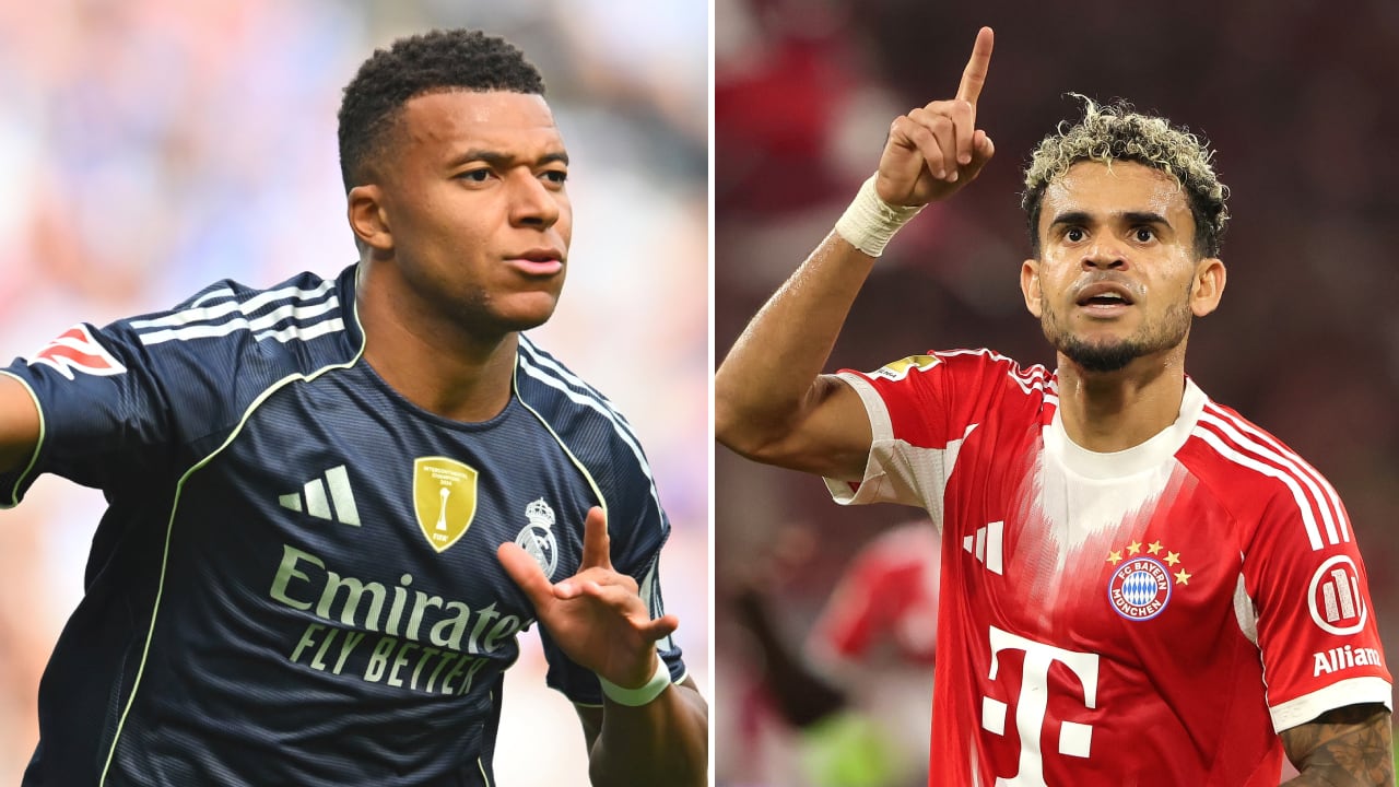 Kylian Mbappé y Luis Díaz, figuras que participarán este año en la Champions League