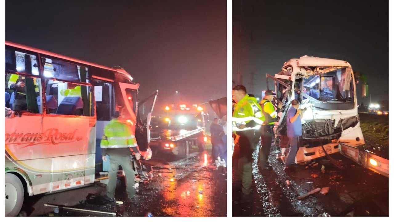 Accidente en la autopista Medellín - Bogotá a la altura de El Rosal.