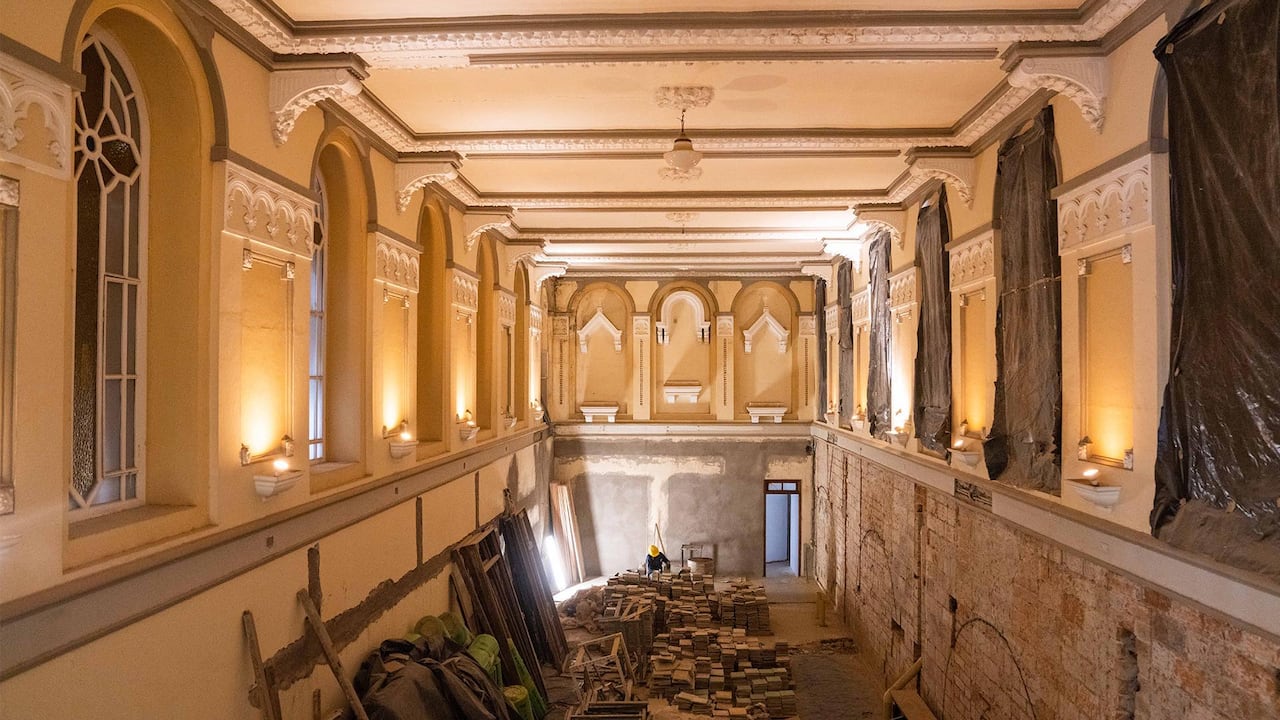 La restauración de la etapa 1 del claustro tuvo una duración de 25 meses.