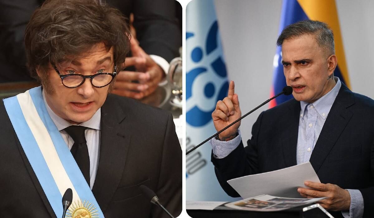 El presidente Javier Milei y el Fiscal Tarek William Saab