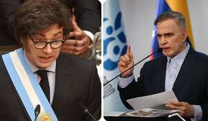 El presidente Javier Milei y el Fiscal Tarek William Saab