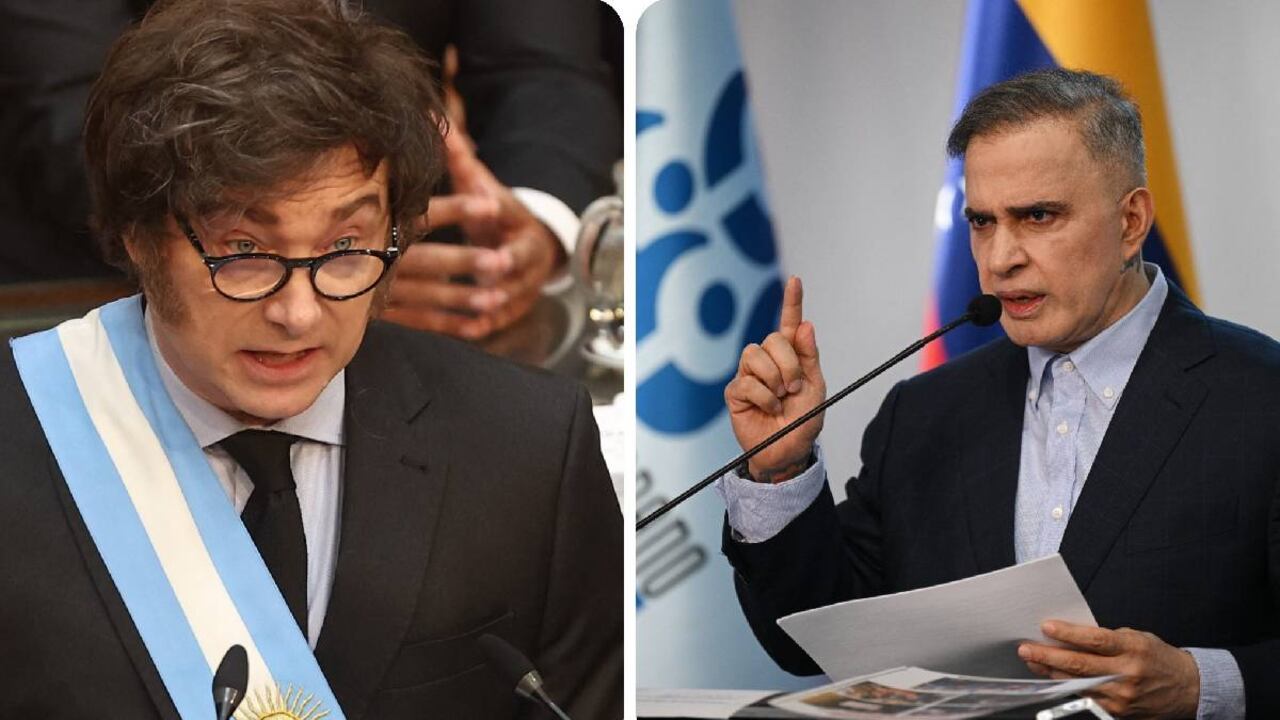 El presidente Javier Milei y el Fiscal Tarek William Saab