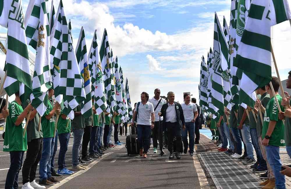 El equipo paisa fue recibido con todos los honores por parte del alcalde de la ciudad y los directivos del club de fútbol. Foto: AFP